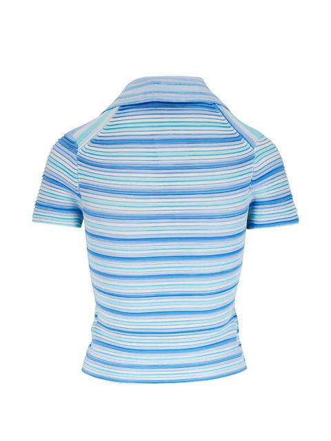 Simkhai Paxton striped knit T-shirt - Blue - zdjęcie produktu nr 2
