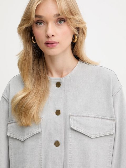 Forte Forte kurtka jeansowa kolor szary przejściowa oversize 14029.my.shirt