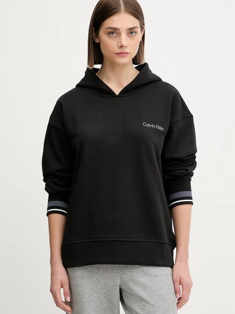 Calvin Klein Performance bluza damska kolor czarny z kapturem gładka LVGWF5W309 - zdjęcie produktu nr 1