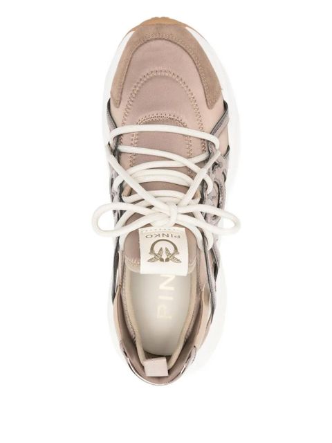 PINKO logo appliqué sneakers - Neutrals