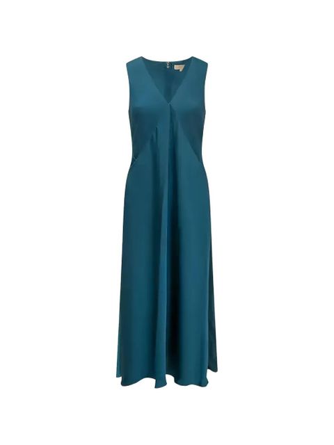 Michael Kors V-neck satin midi dress - Blue - zdjęcie produktu nr 1