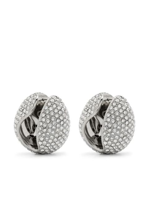 Coperni crystal-embellished logo earrings - Silver - zdjęcie produktu nr 1