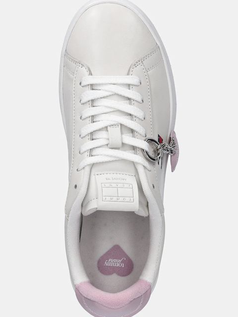 Tommy Jeans sneakersy skórzane ARCHIVE 98 VALENTINES damskie kolor biały EN0EN03024