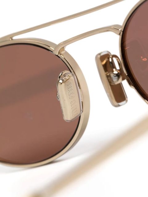 Miu Miu Eyewear oval-frame sunglasses - Gold
