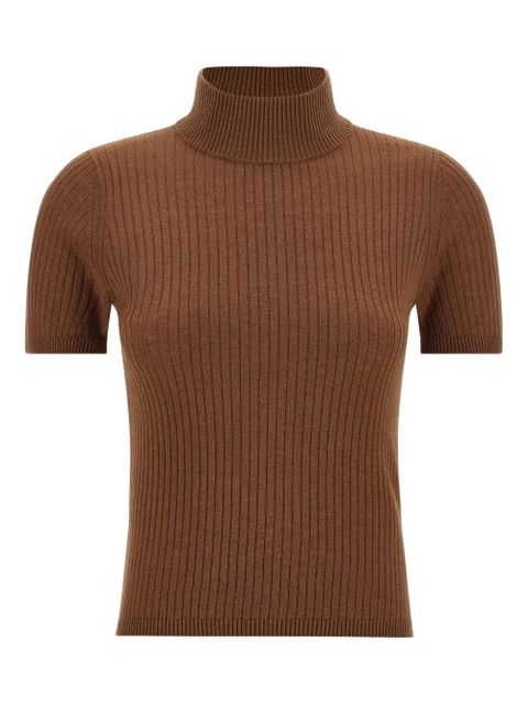 Max Mara ribbed high-neck top - Brown - zdjęcie produktu nr 1