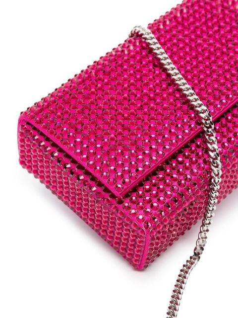 Amina Muaddi Paloma crystal-embellished clutch bag - Pink - zdjęcie produktu nr 2