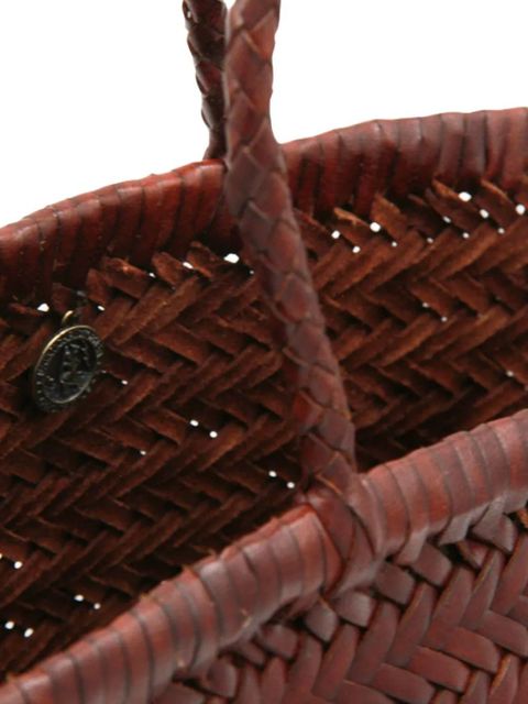 DRAGON DIFFUSION small Triple Jump leather tote bag - Brown - zdjęcie produktu nr 2