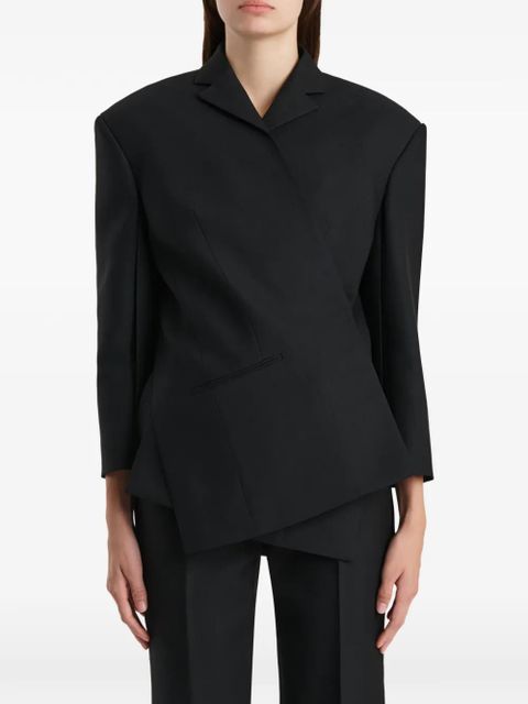 KHAITE wrap blazer jacket - Black