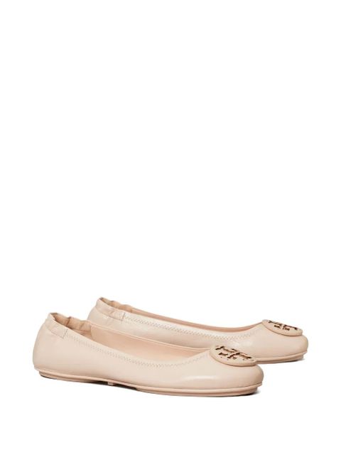 Tory Burch Minnie logo-detail ballet flats - Pink