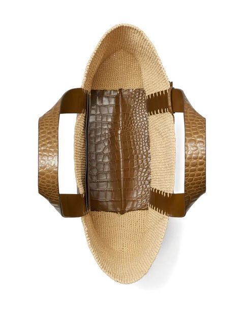 Tory Burch straw tote bag - Neutrals