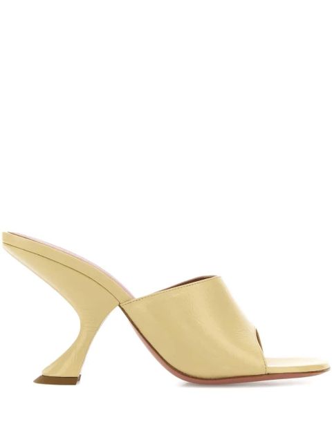 Amina Muaddi 90mm sculpted heel open-toe mules - Gold - zdjęcie produktu nr 1