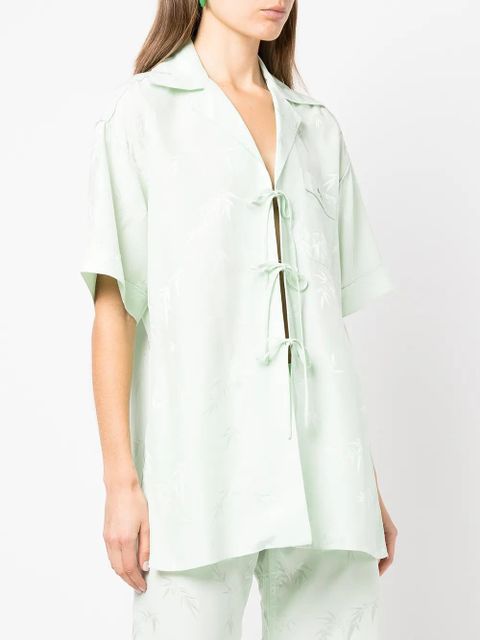 Alexander Wang jacquard pajama-style shirt - Green