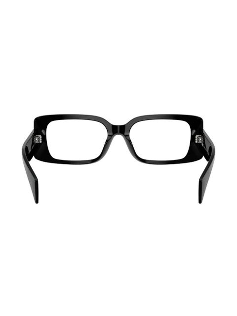 Versace Eyewear Medusa-plaque rectangle-frame glasses - Black