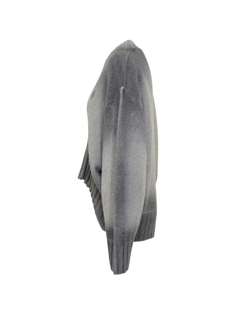 The Attico dip-dye knit sweater - Grey