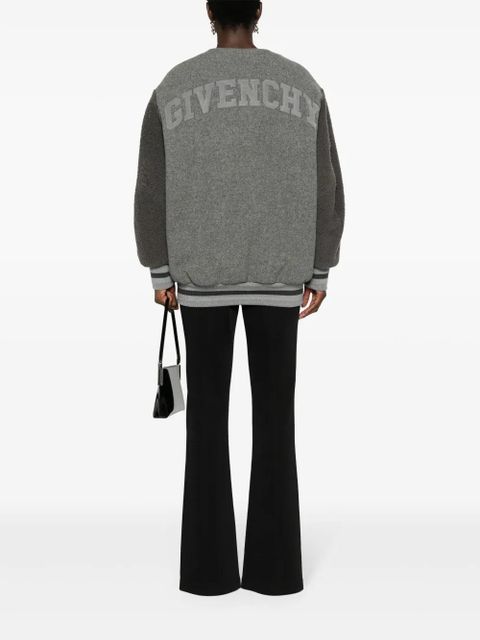 Givenchy logo-appliqué wool bomber jacket - Grey - zdjęcie produktu nr 2