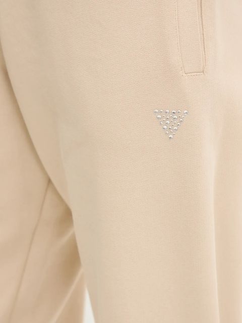 Guess spodnie dresowe bawełniane PRIMULA damskie kolor beżowy gładkie V5YB17 KCRP0 - zdjęcie produktu nr 2