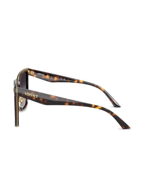 Versace Eyewear Medusa plaque detailing sunglasses - Brown