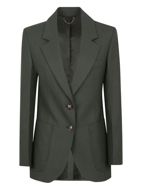 Victoria Beckham pocket-detail two-button blazer - Green - zdjęcie produktu nr 1