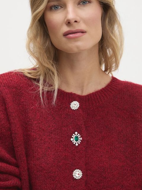 Answear.LAB sweter z wełną damskie kolor bordowy lekki - zdjęcie produktu nr 2