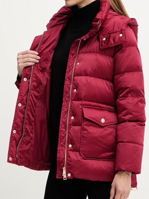 Liu Jo kurtka puchowa kolor bordowy zimowa MF5010 T017A