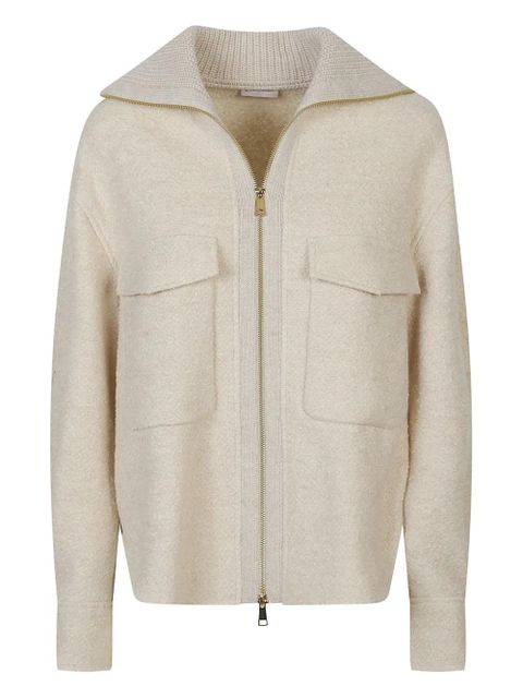 Moncler flap-pocket zip jacket - Neutrals