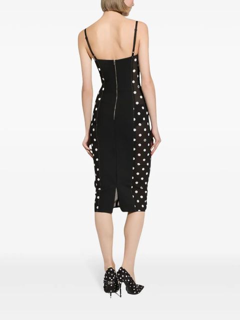 Dolce & Gabbana polka-dot corset midi dress - Black - zdjęcie produktu nr 2