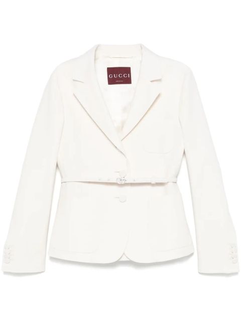 Gucci belted blazer - White