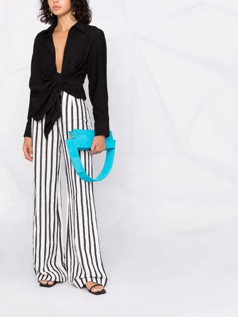 Jacquemus La Chemise Bahia draped shirt - Black - zdjęcie produktu nr 2