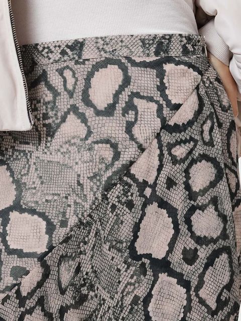 AllSaints spódnica z domieszką jedwabiu CASSIE