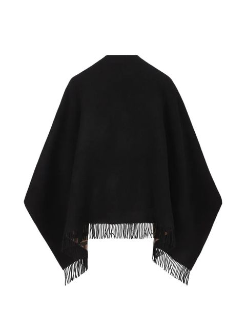 FENDI fringed FF-logo poncho - Black - zdjęcie produktu nr 2