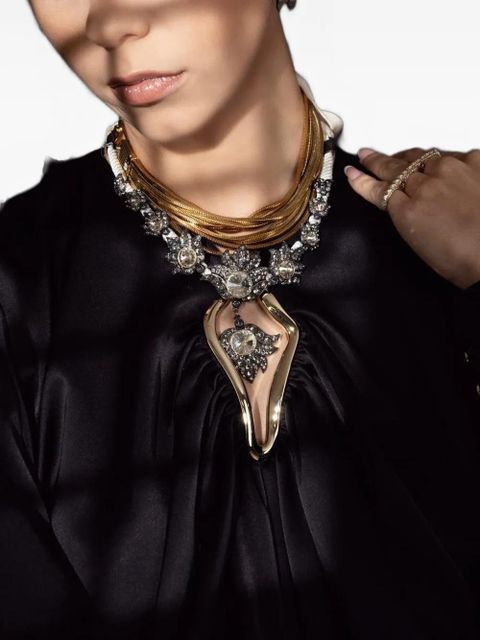 Lanvin yellow gold Art Deco necklace