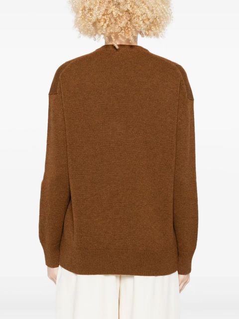Jil Sander V-neck wool-blend sweater - Brown