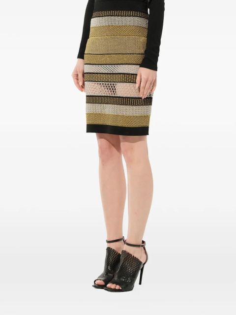 Balmain striped skirt - Black