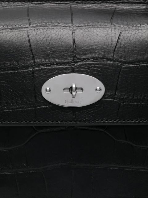 Mulberry small Antony croc-embossing satchel bag - Black
