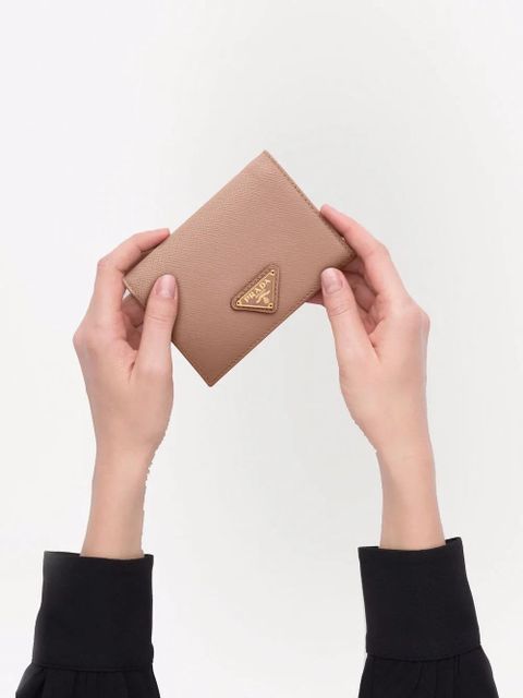 Prada logo-plaque small wallet - Pink