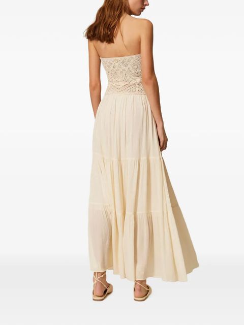 TWINSET strapless maxi dress - Neutrals
