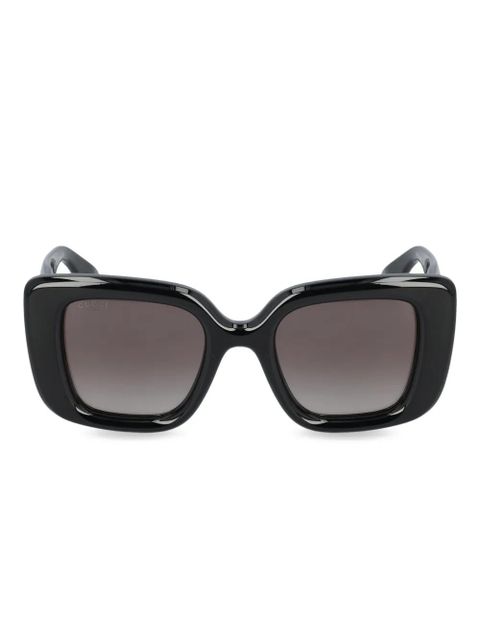 Gucci butterfly-frame double G sunglasses - Black