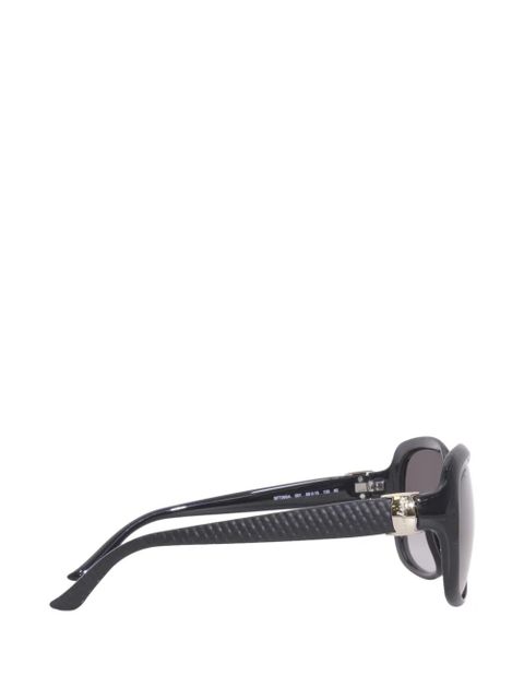 Ferragamo rectangle full-rim sunglasses - Black