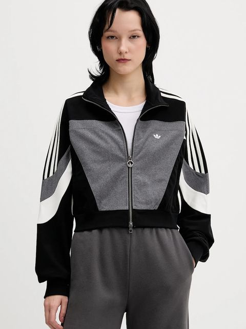 adidas Originals bluza Tracktop damska kolor czarny wzorzysta JW7289 - zdjęcie produktu nr 1