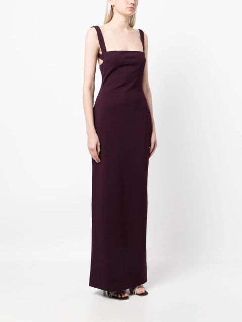 Solace London Joni square-neck sleeveless gown - Purple
