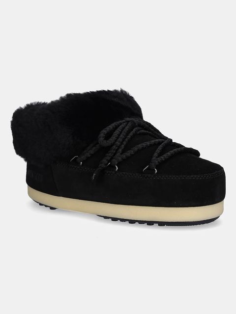 Moon Boot śniegowce zamszowe MB EVX MULE SUEDE kolor czarny 80D1470090 NL02 - zdjęcie produktu nr 1