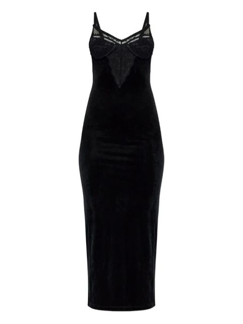 Self-Portrait lace velvet dress - Black - zdjęcie produktu nr 1