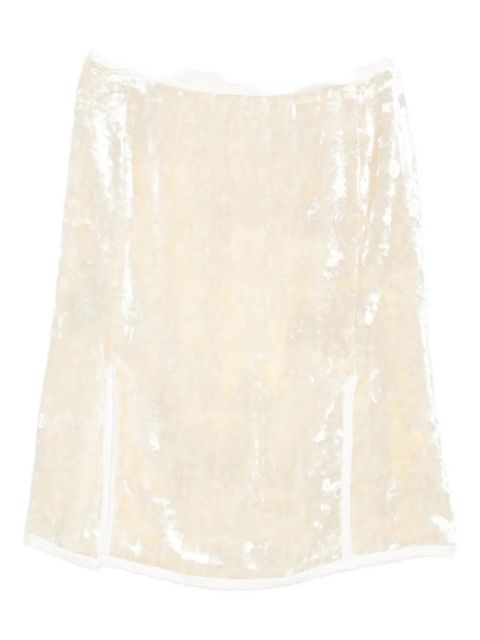 Jil Sander velvet-finish midi skirt - Neutrals - zdjęcie produktu nr 2