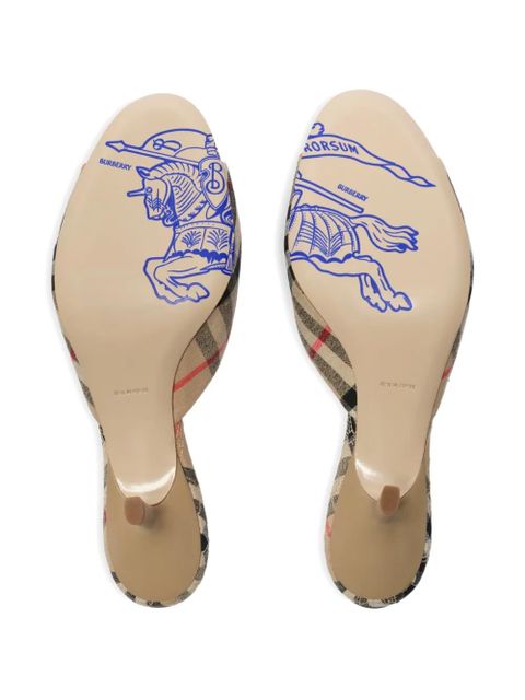 Burberry Check Mews low sandals​ - Neutrals