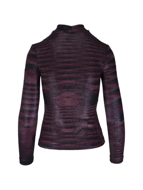 Missoni patterned mock-neck T-shirt - Purple - zdjęcie produktu nr 2
