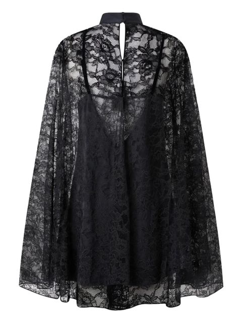PINKO lace cape mini dress - Blue - zdjęcie produktu nr 2