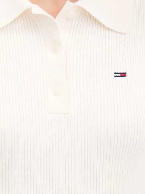 Tommy Jeans sukienka kolor beżowy mini rozkloszowana DW0DW21471