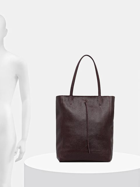 Answear.LAB torebka skórzana kolor bordowy