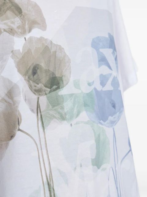 Max Mara floral-print T-shirt - White