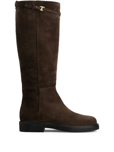 Tod's suede knee-high boots - Brown - zdjęcie produktu nr 1